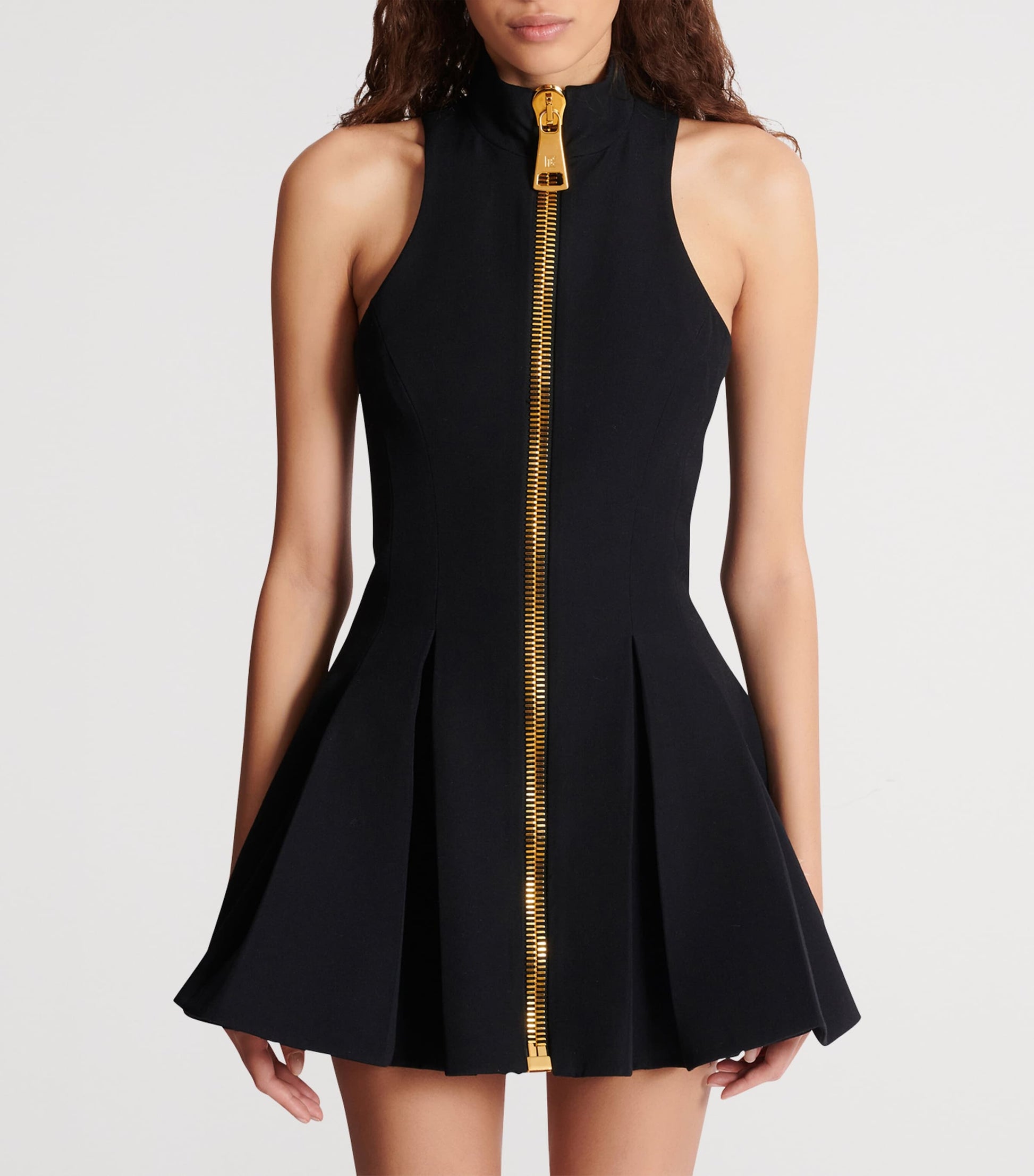 Wool Zipped Mini Dress
