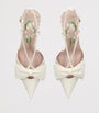 Valentino Garavani Beige Leather Bow-Detail Bowow Pumps 85