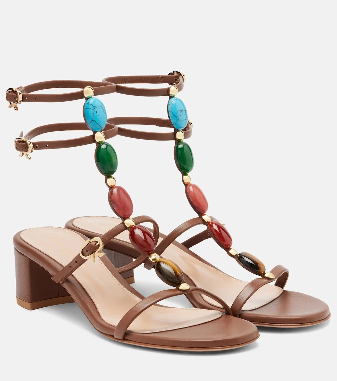Gianvito Rossi - صندل Shanti 45 الجلدي