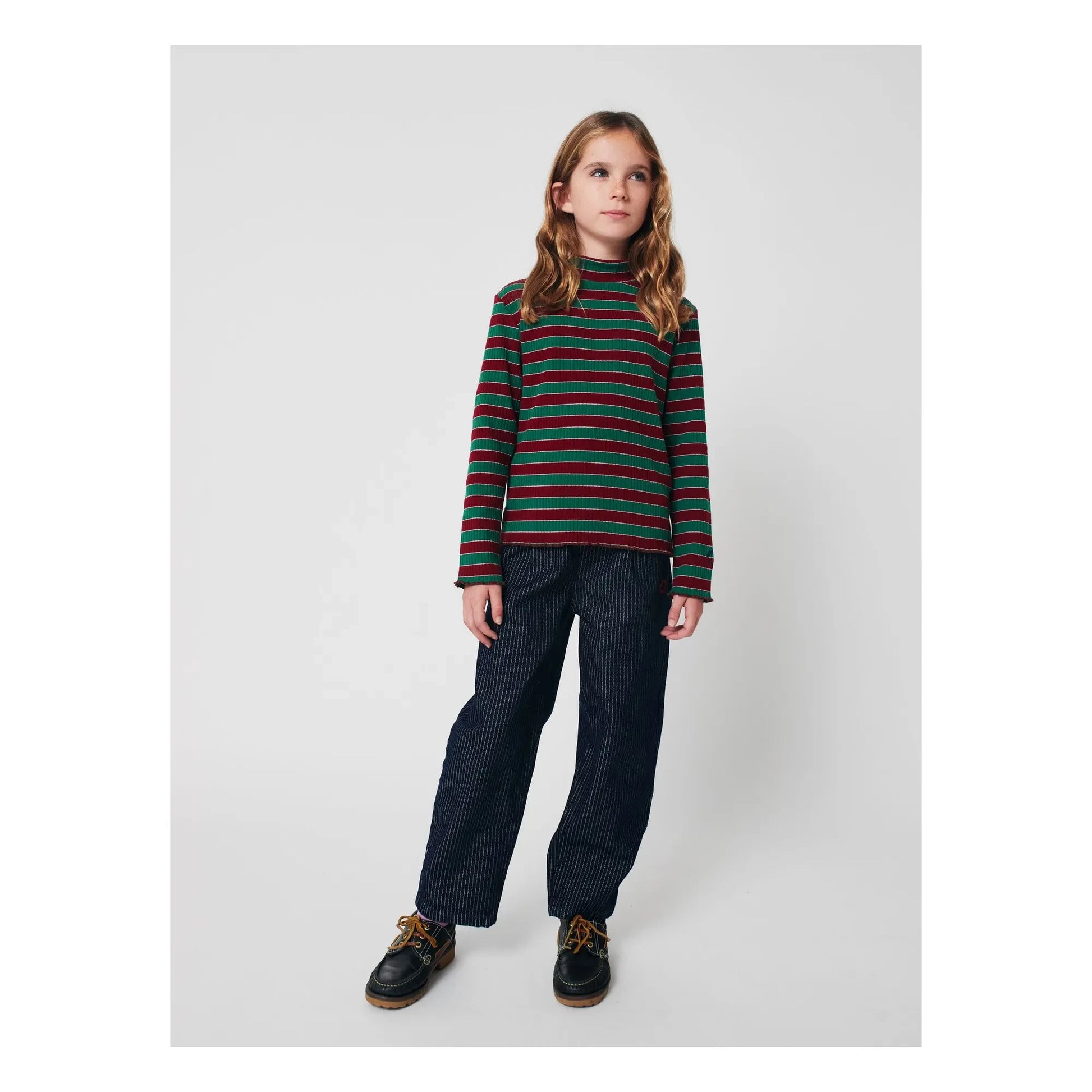 Bobo Choses - Striped Organic Cotton Balloon Jeans | Blue