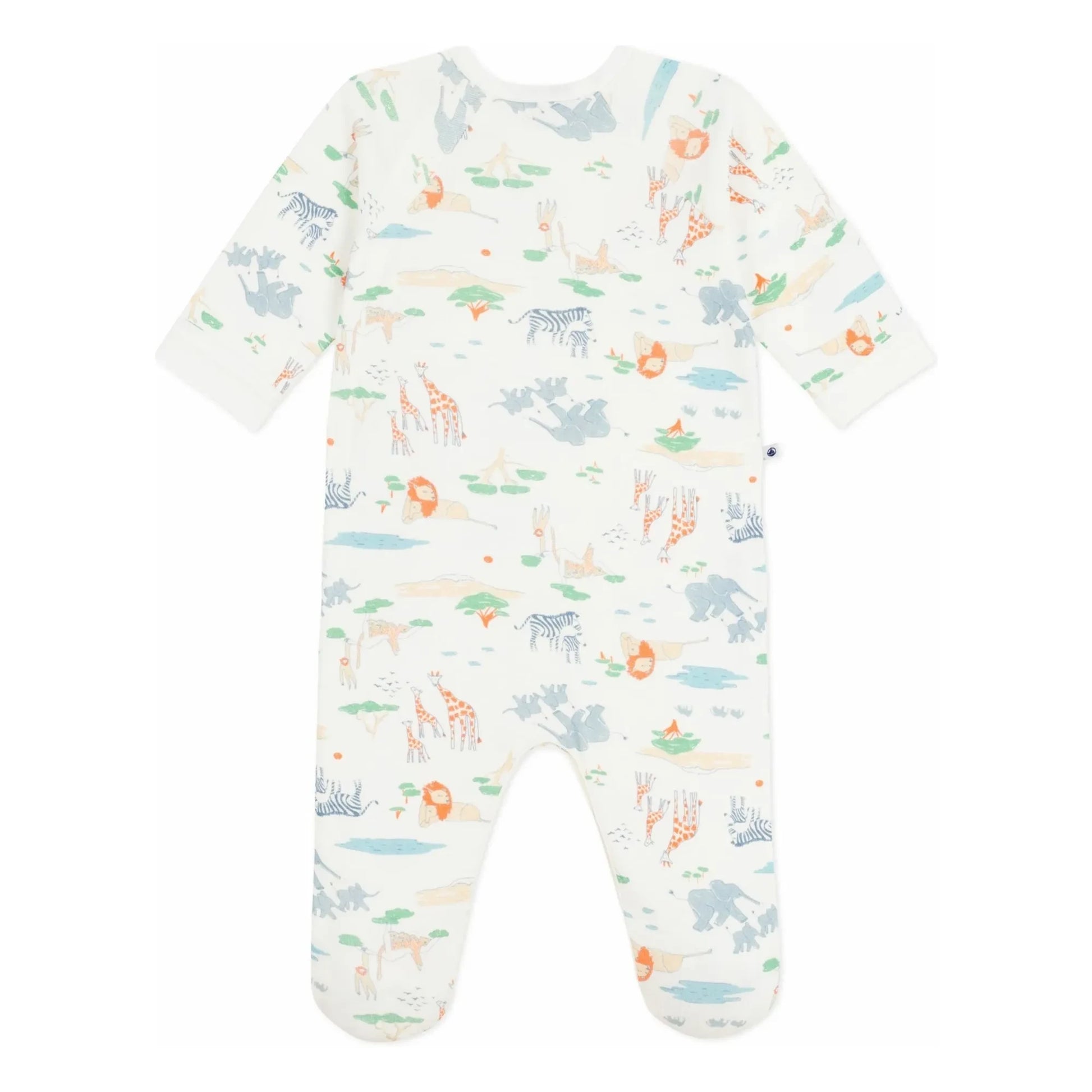 Petit Bateau - Dors Bien Zip Savane pyjamas | White