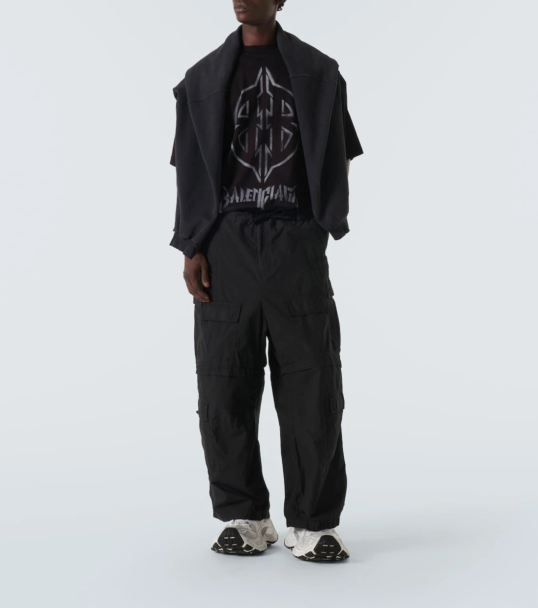 Balenciaga - Wide cotton-blend cargo pants