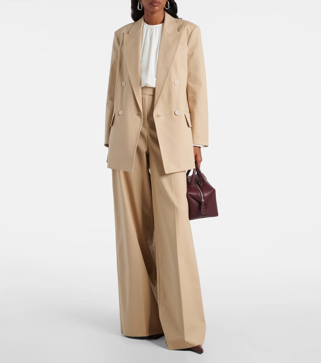Max Mara - Suez double-breasted cotton-blend blazer
