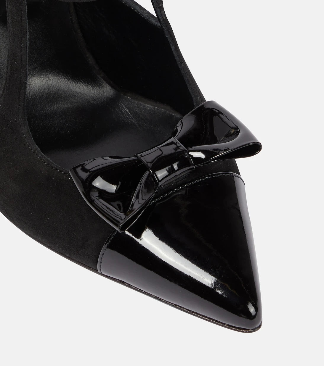 Alessandra Rich - Suede and patent leather pumps