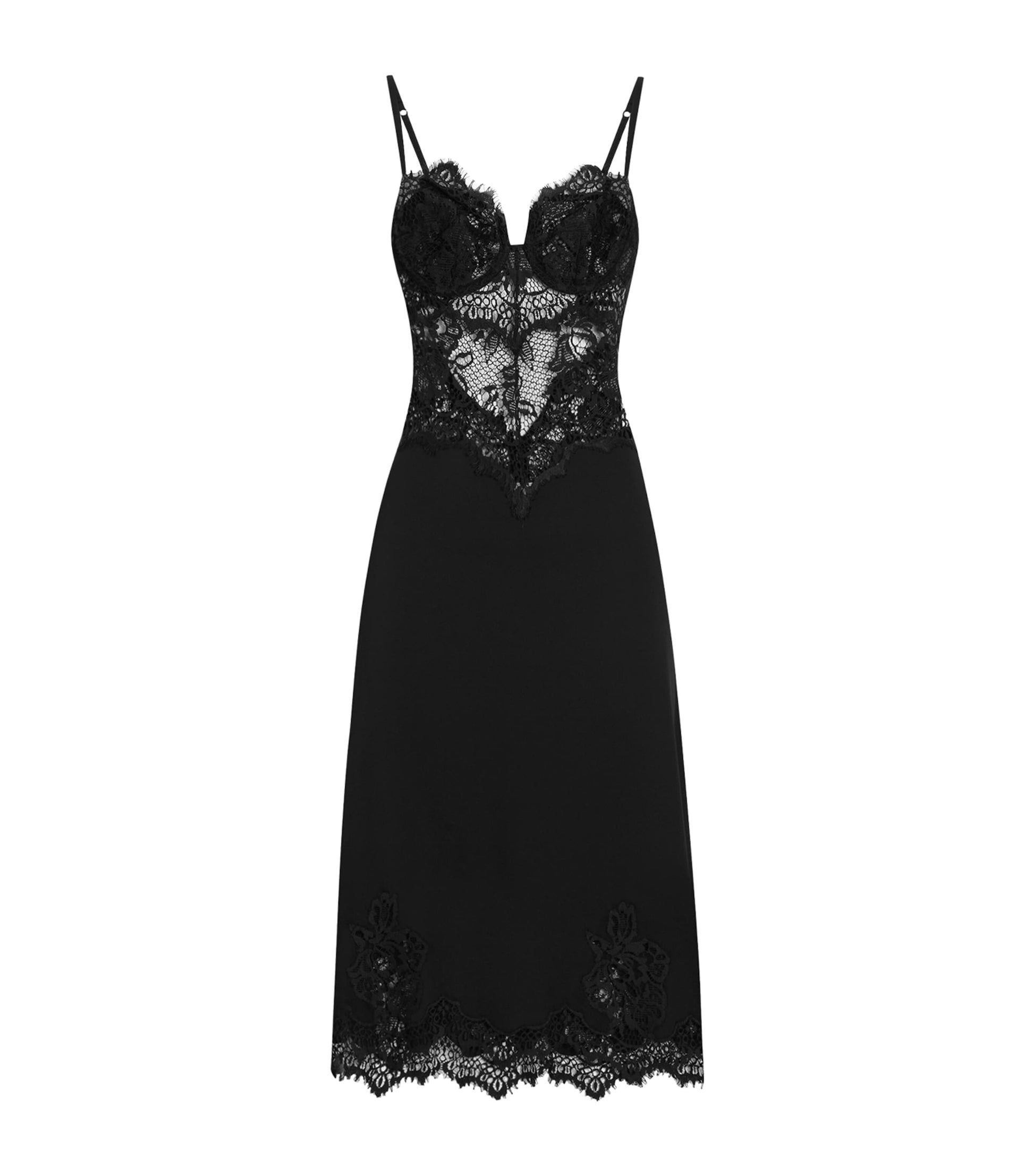Dolce & Gabbana Multi Silk-Blend Lace Midi Dress