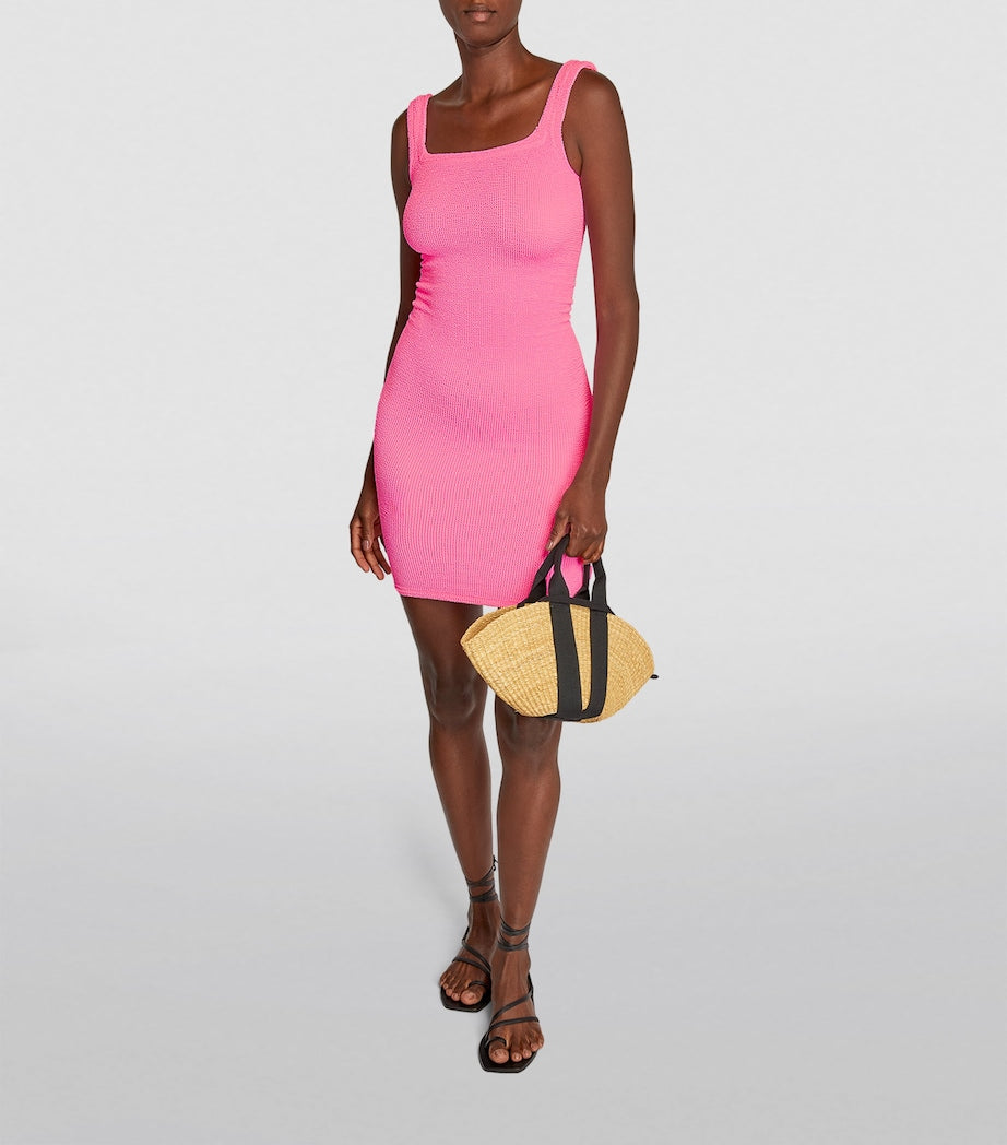 Hunza G Pink Square-Neck Tank Dress