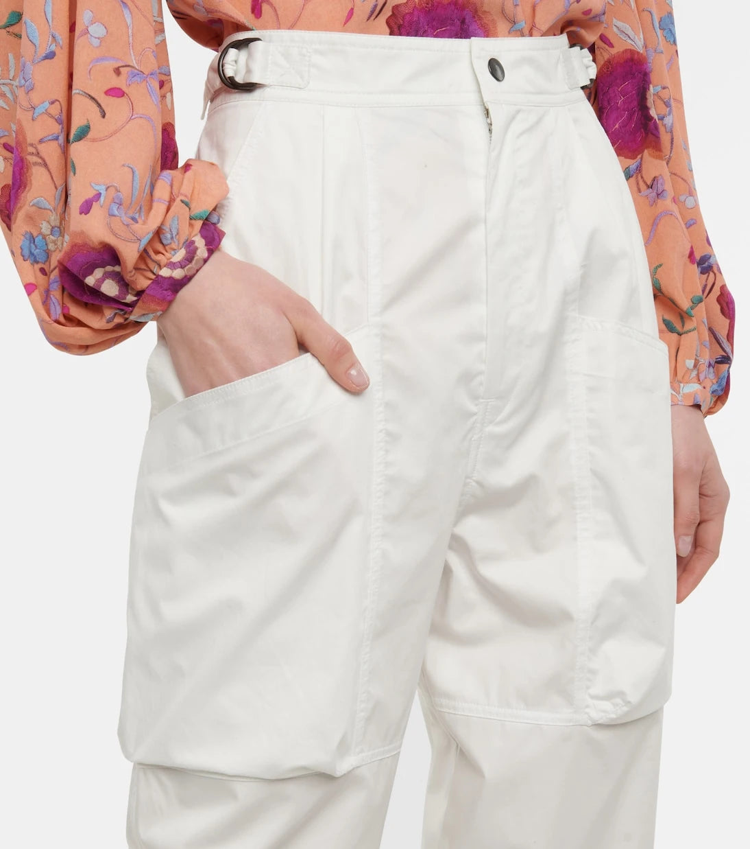 Isabel Marant - Ferima high-rise tapered cotton pants