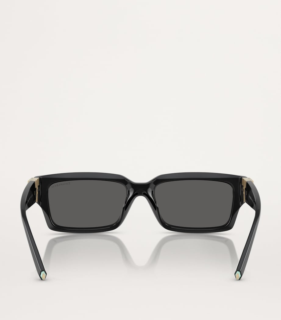 Tiffany & Co. Black Acetate Rectangular Sunglasses