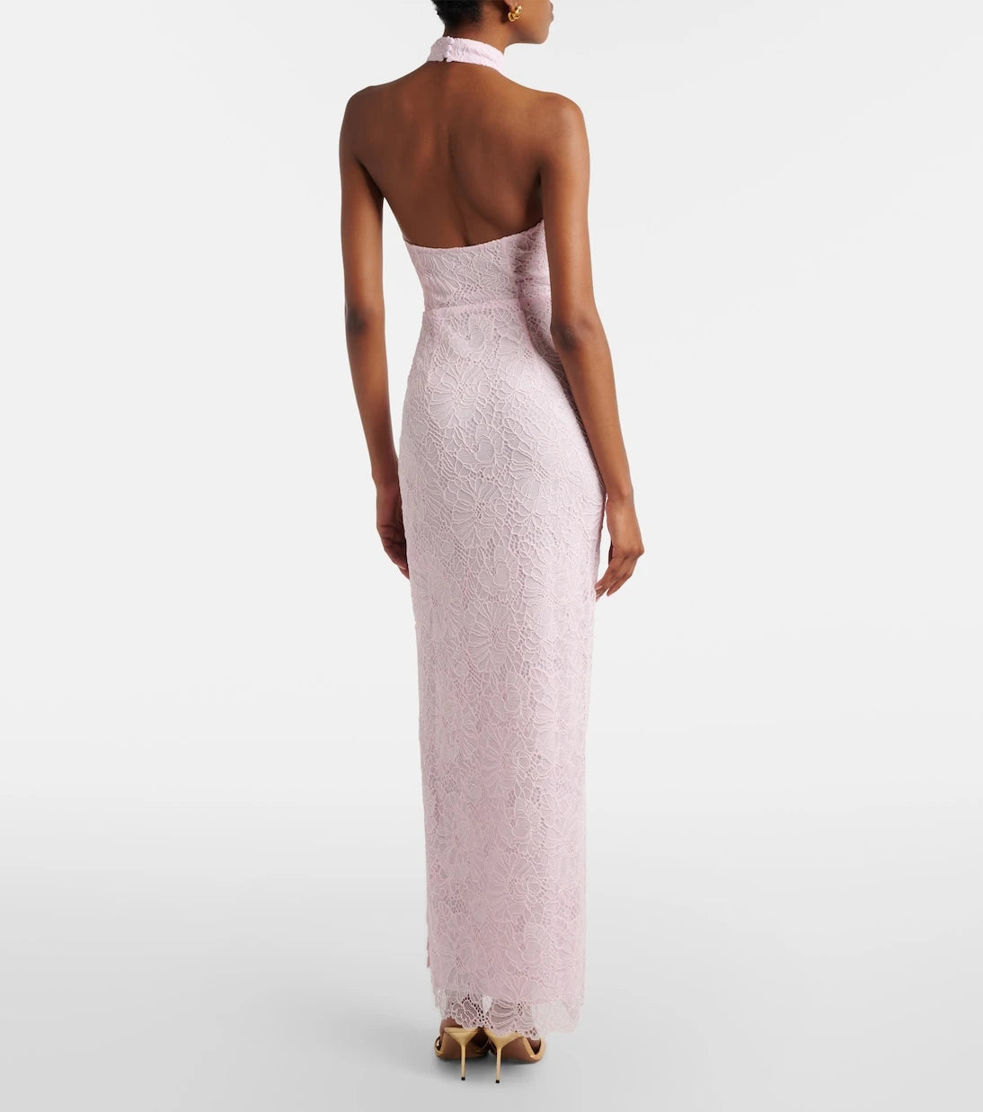 Rotate - Halterneck lace gown