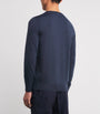 Isaia Blue Wool Crew-Neck Sweater