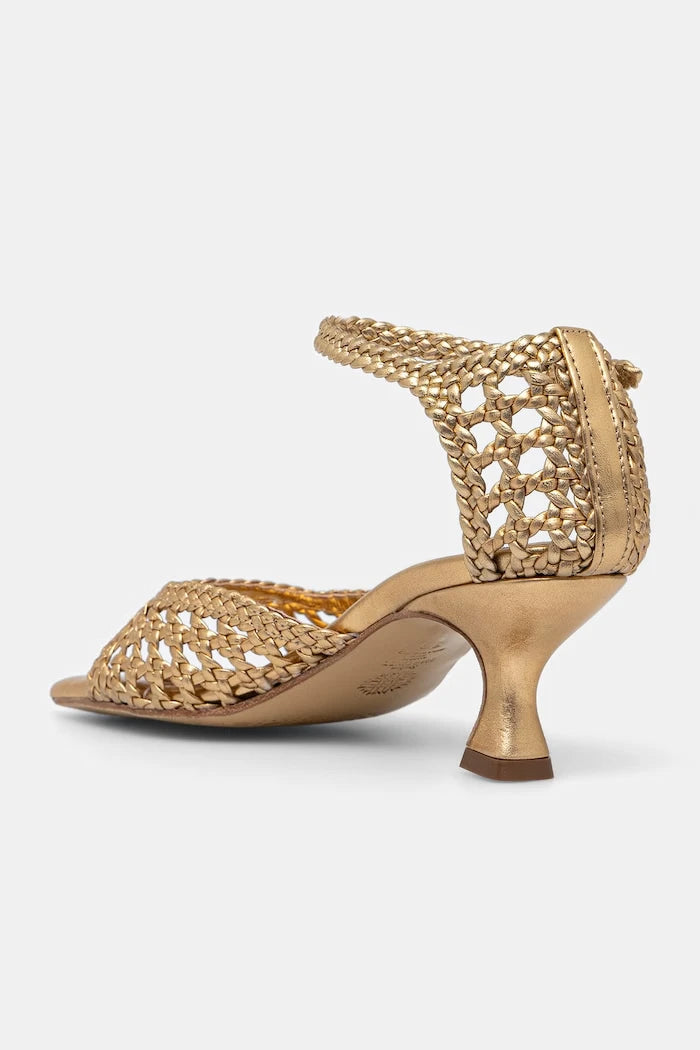 Souliers Martinez сандали с нисък ток от кожа VERONICA
