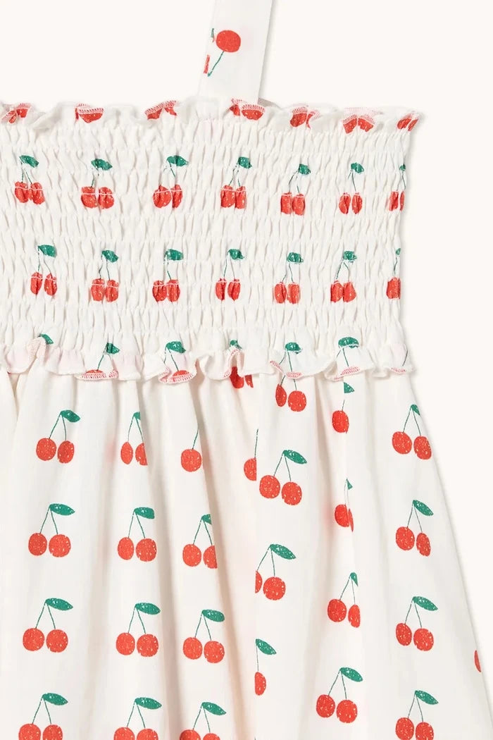 Детска памучна рокля Tinycottons CHERRIES STRAP DRESS