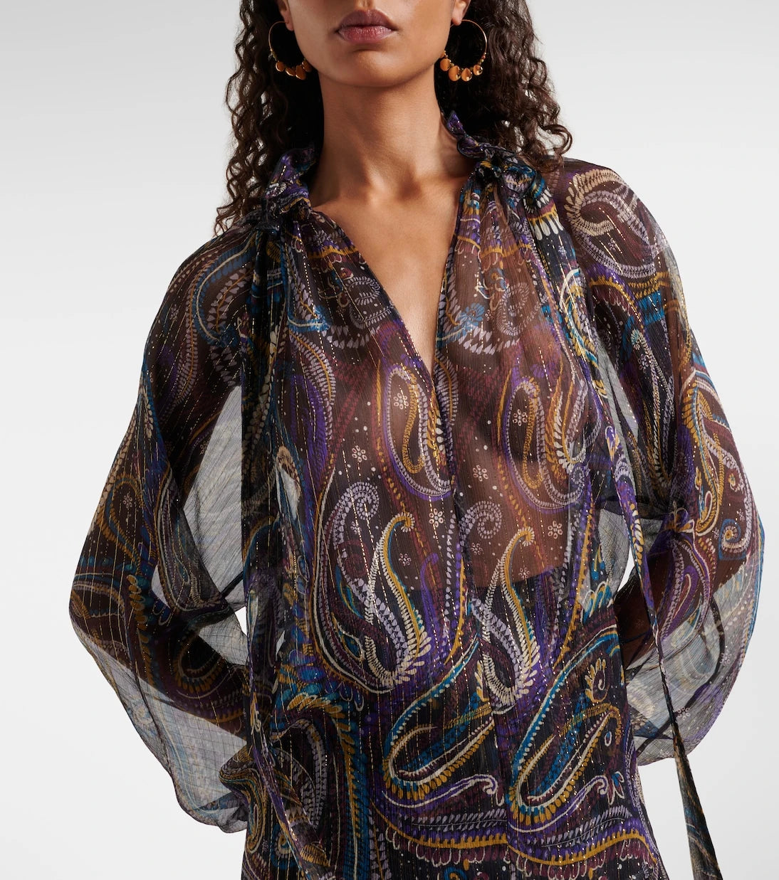 Etro - Paisley silk-blend blouse