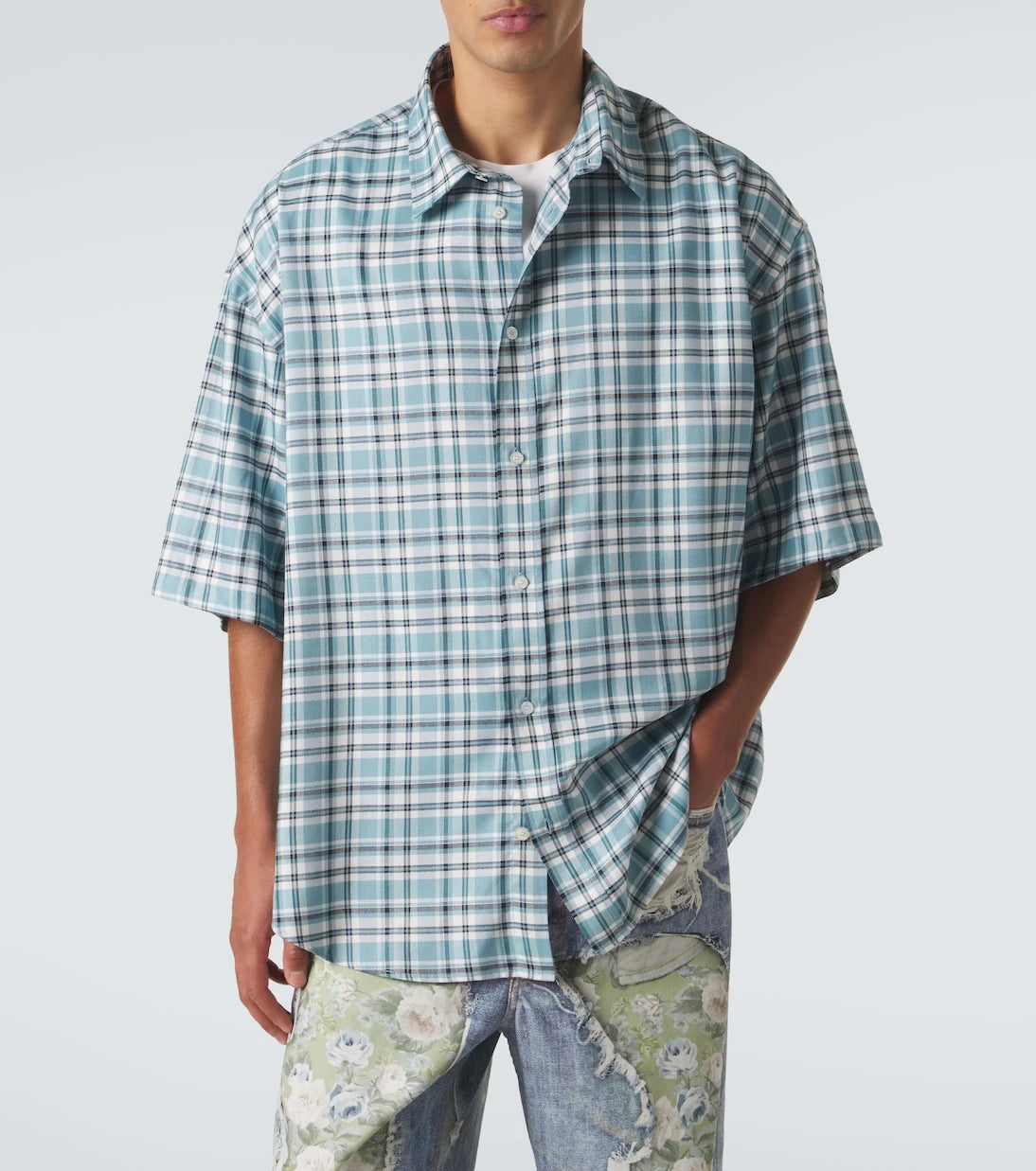 Acne Studios - Plaid oversized flannel shirt