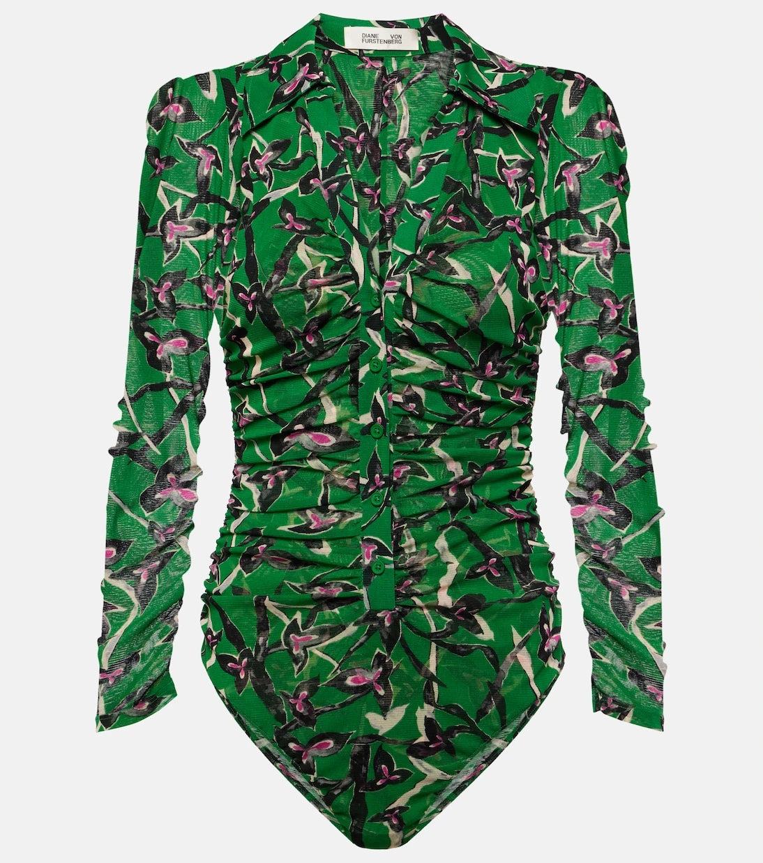 Diane von Furstenberg - Giorgi printed mesh bodysuit