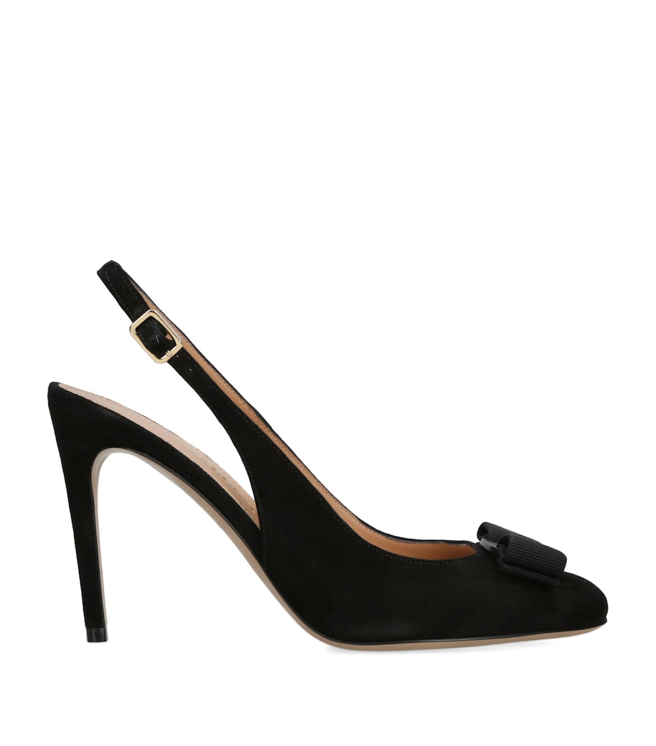 Salvatore Ferragamo Suede Vibily Slingback Pumps 95