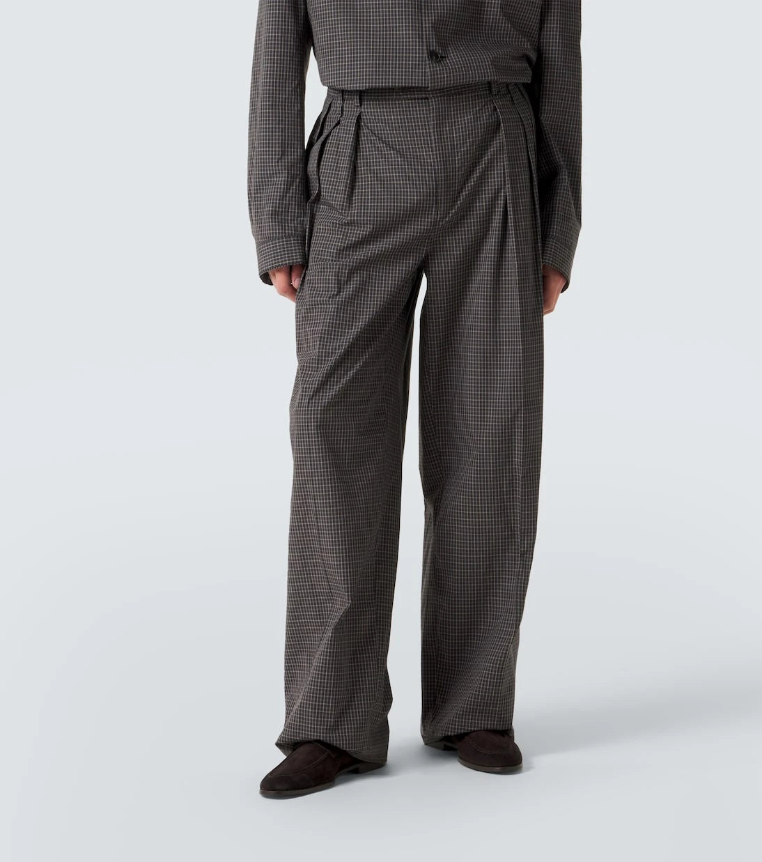 Calvin Klein Collection - Baxter checked cotton wide-leg pants