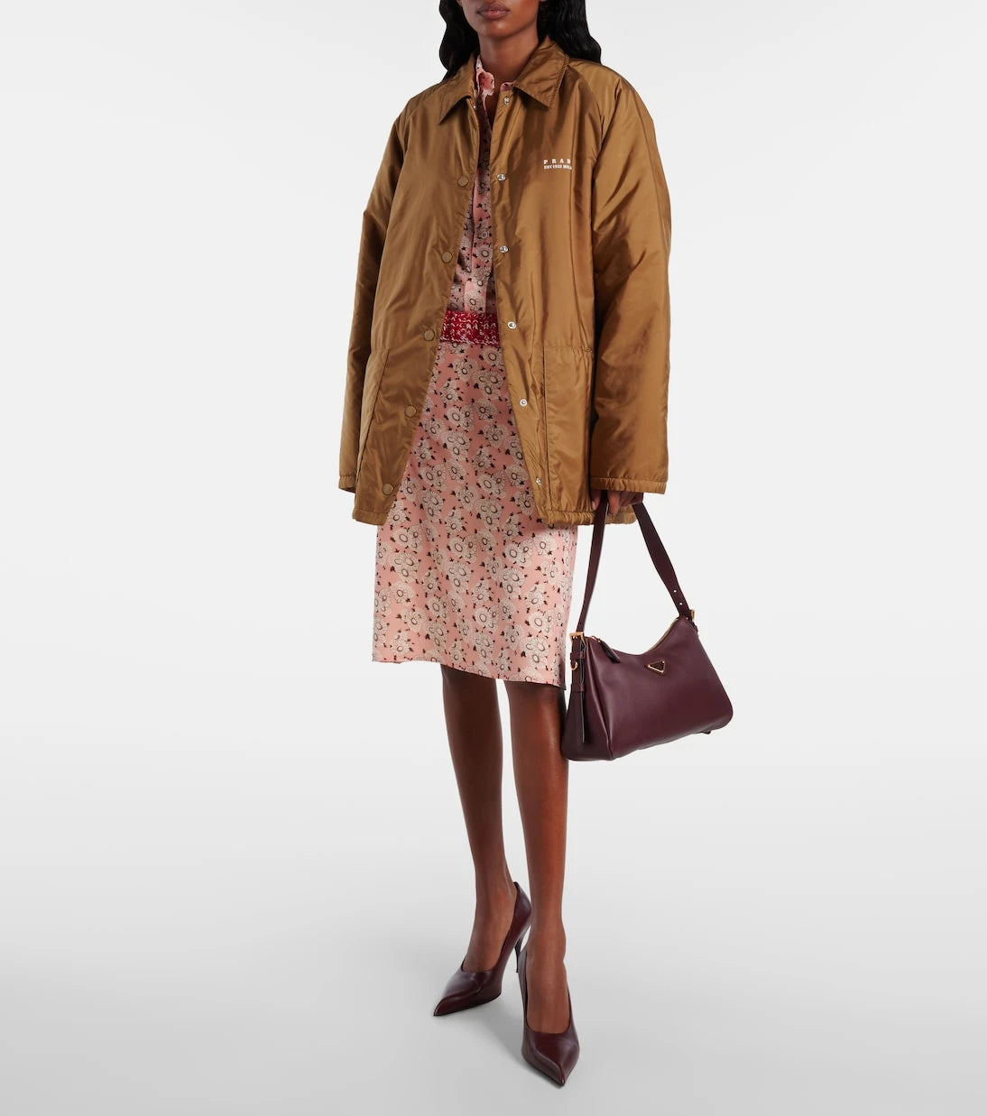 Prada - Prada Aimée Medium leather shoulder bag