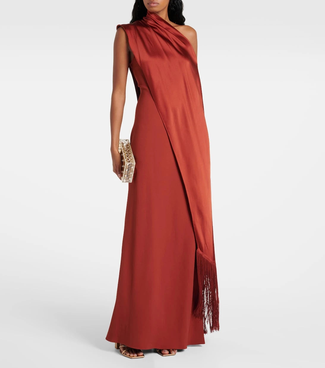 Taller Marmo - Berenson fringed one-shoulder gown