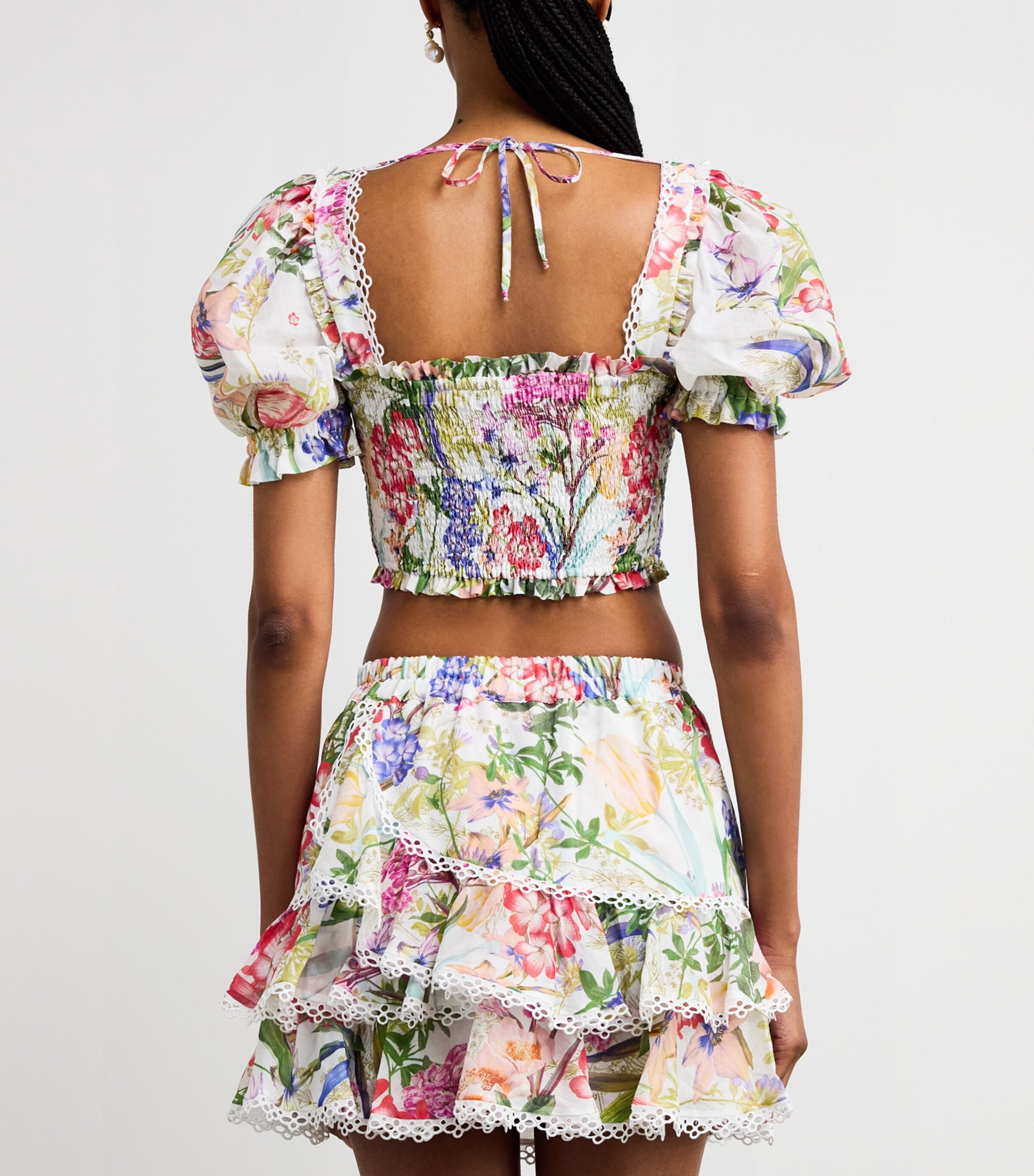 Charo Ruiz Ibiza Multi Floral Lirio Crop Top