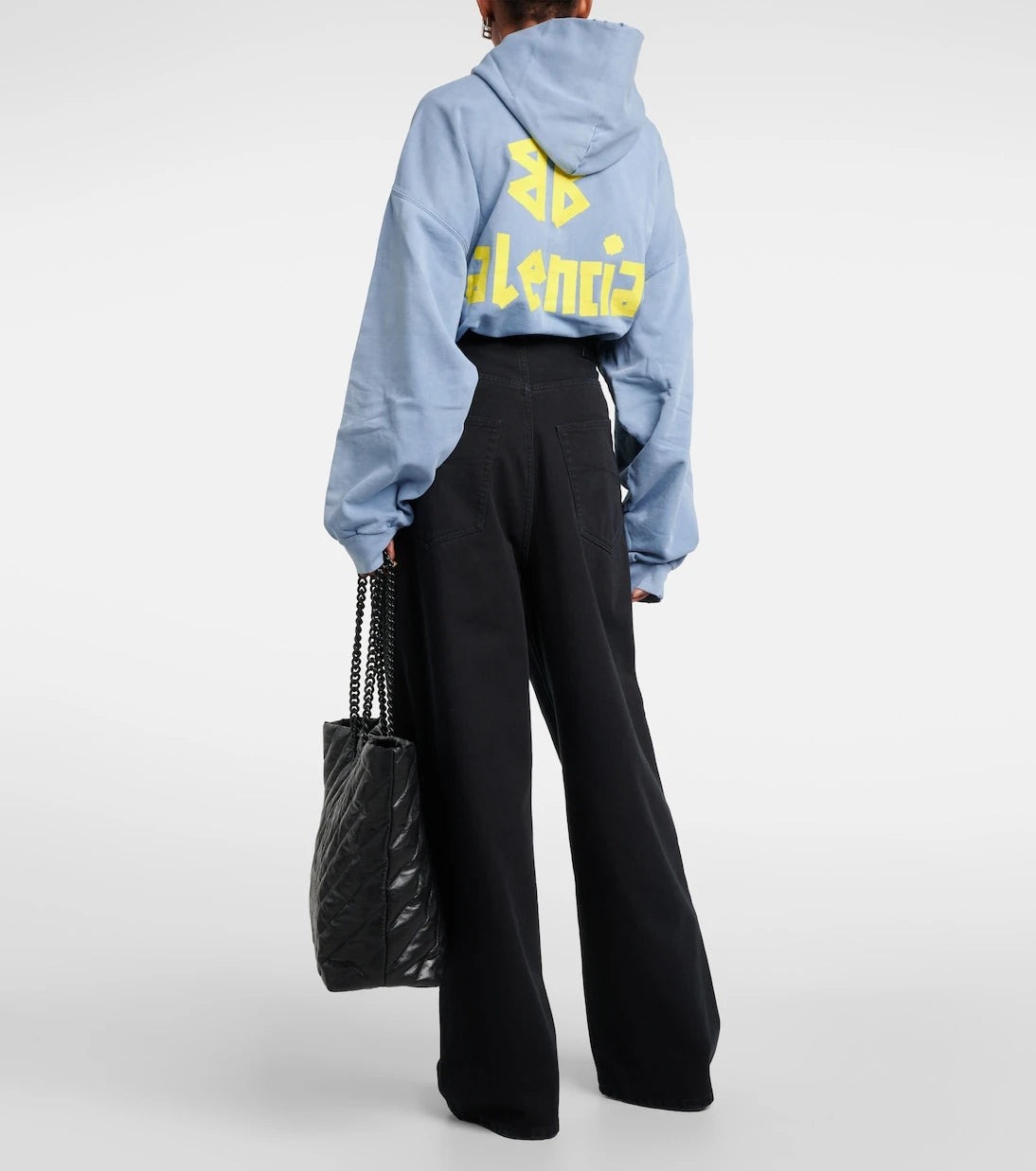 Balenciaga - جينز واسع الساق بخصر متوسط الارتفاع