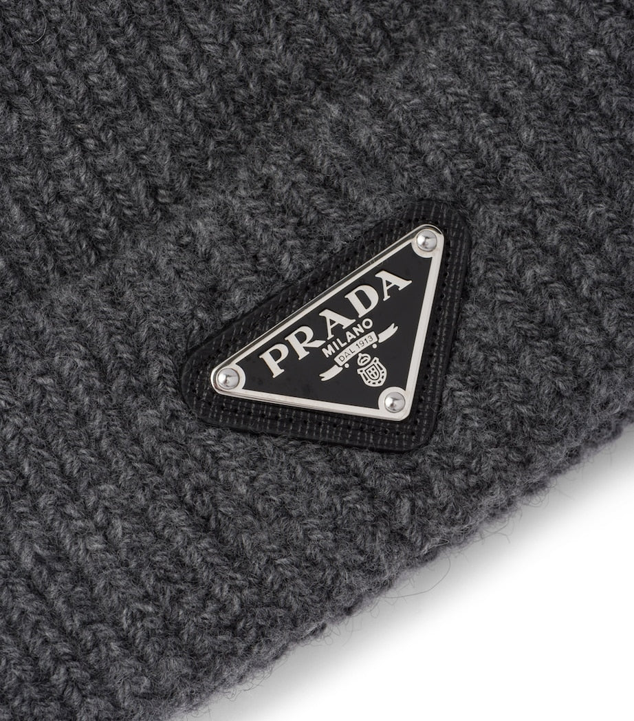 Wool-Cashmere Triangle Beanie