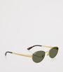 Ray-Ban Gold RB3774D Metal Oval Sunglasses