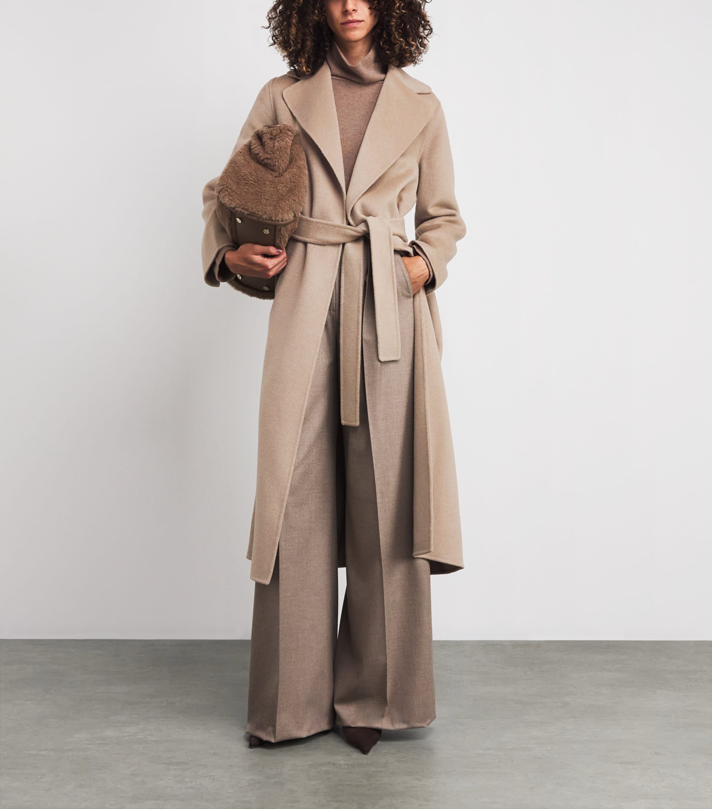 Max Mara Beige Virgin Wool-Cashmere Coat