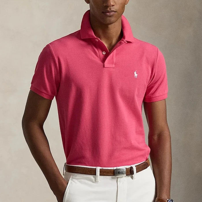 Памучна тениска с яка Polo Ralph Lauren