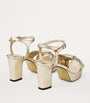 Jimmy Choo Gold Heloise 80 Leather Heeled Sandals