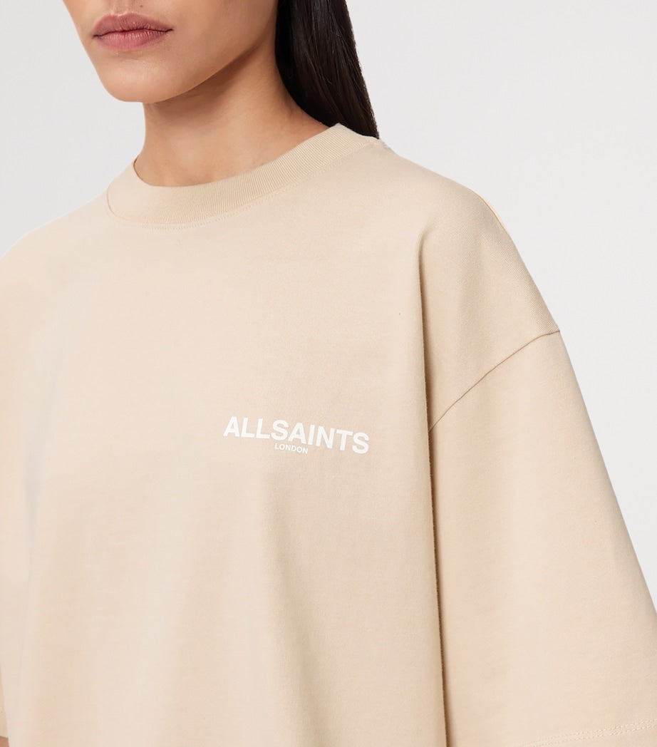AllSaints White Organic Cotton Guardian Amelie T-Shirt