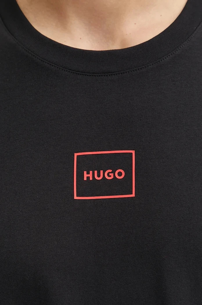 HUGO erkek pamuklu ev tişörtü Laze T-Shirt