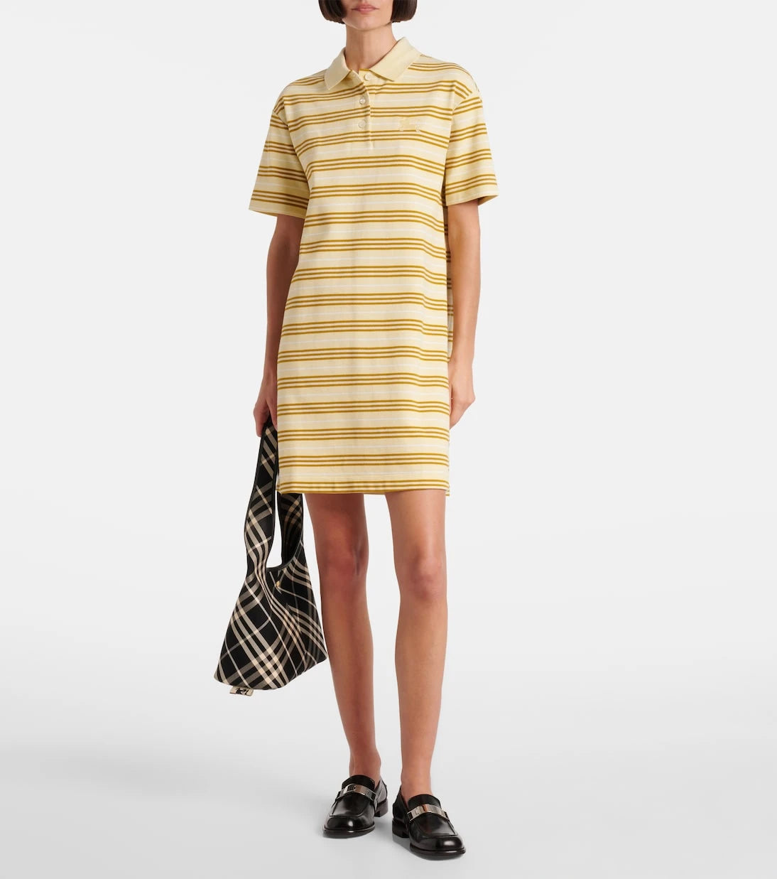 Burberry - Icon Stripe cotton piquet minidress