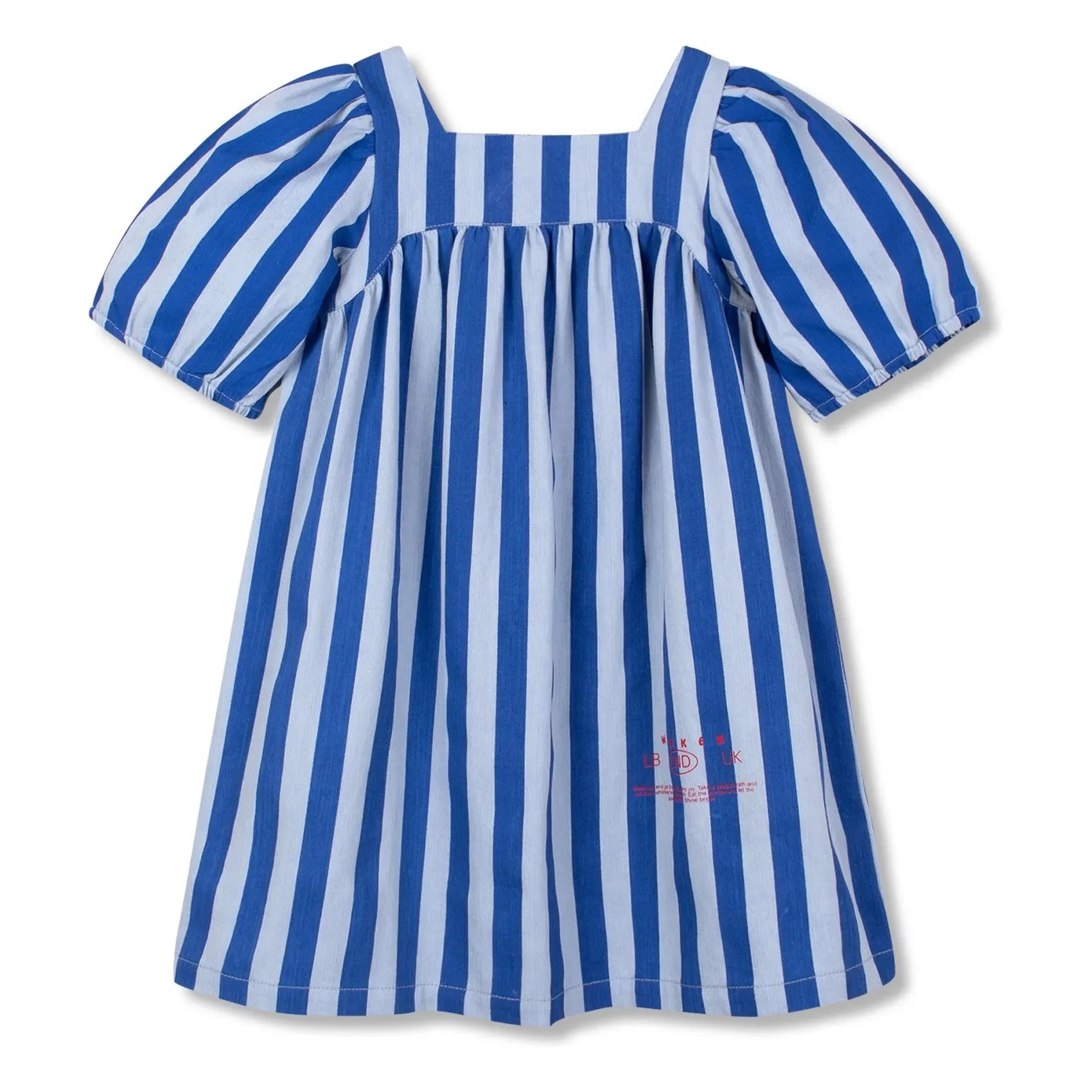 Wynken - Striped Puff Dress | Blue