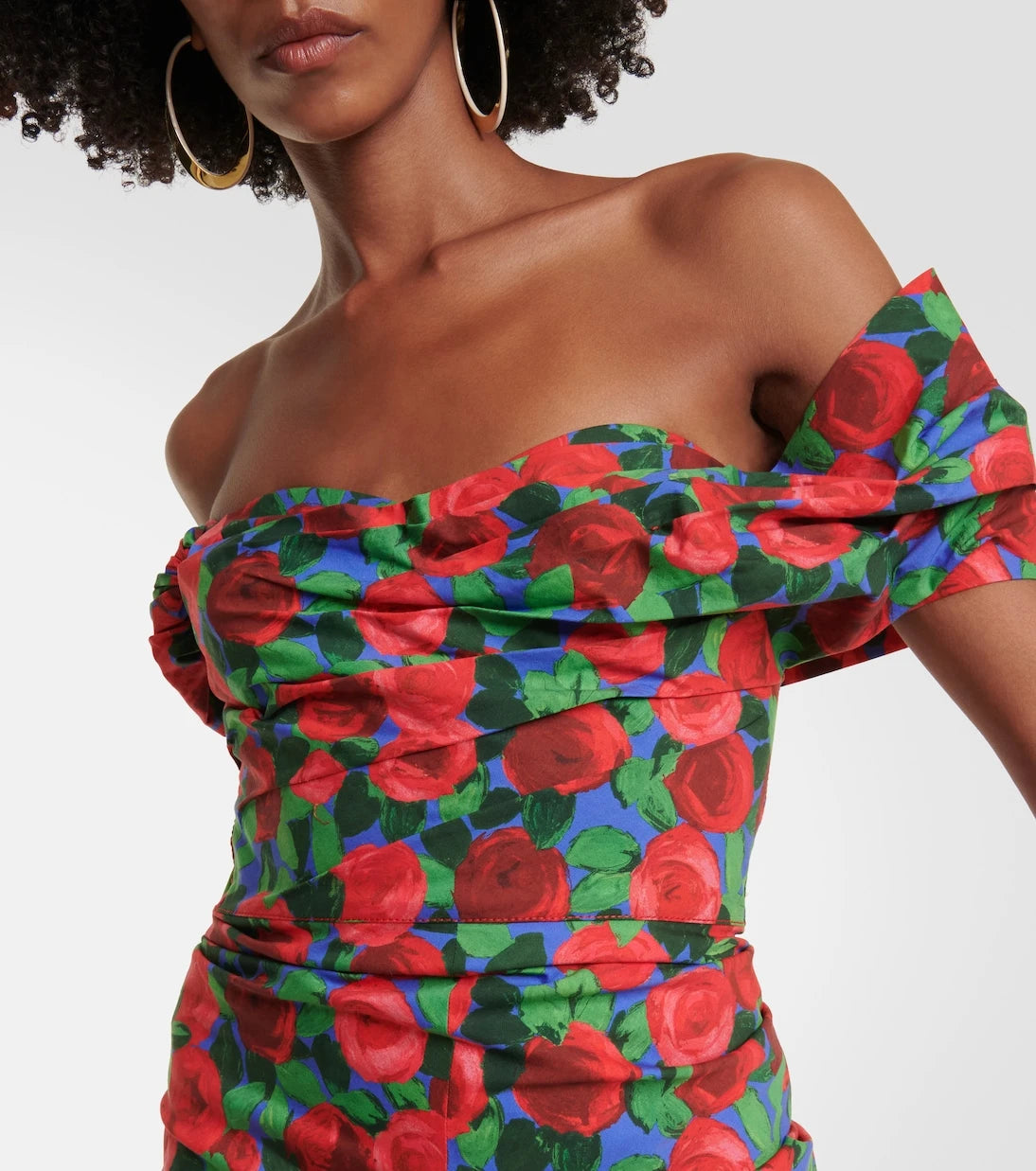 Carolina Herrera - Floral off-shoulder midi dress