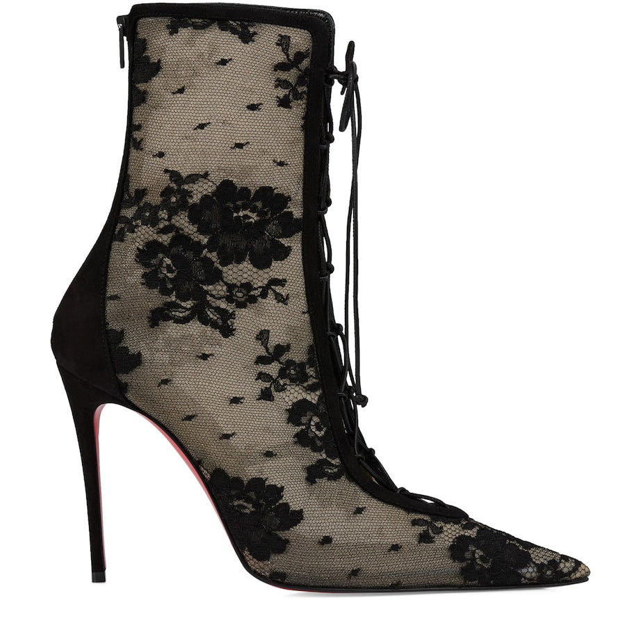 Red Km Lace Booties 100