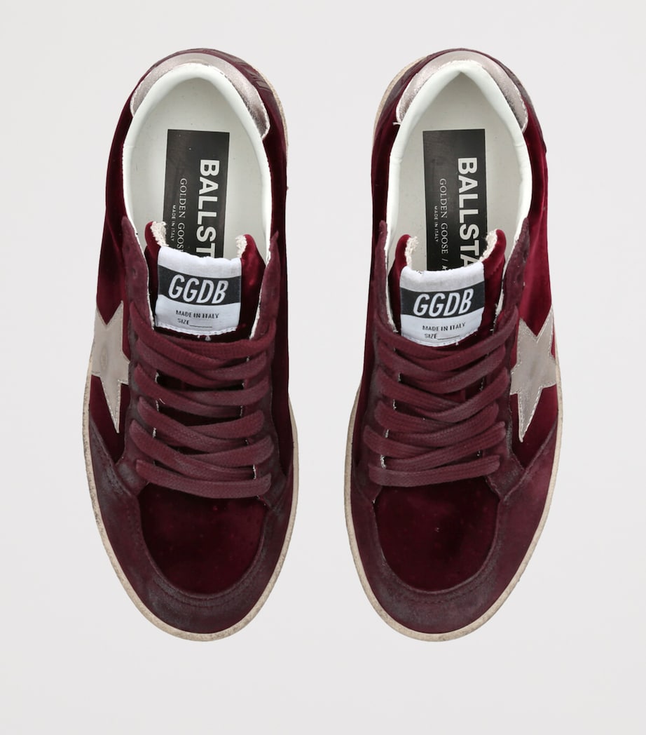 Golden Goose Red Suede Ball Star Sneakers