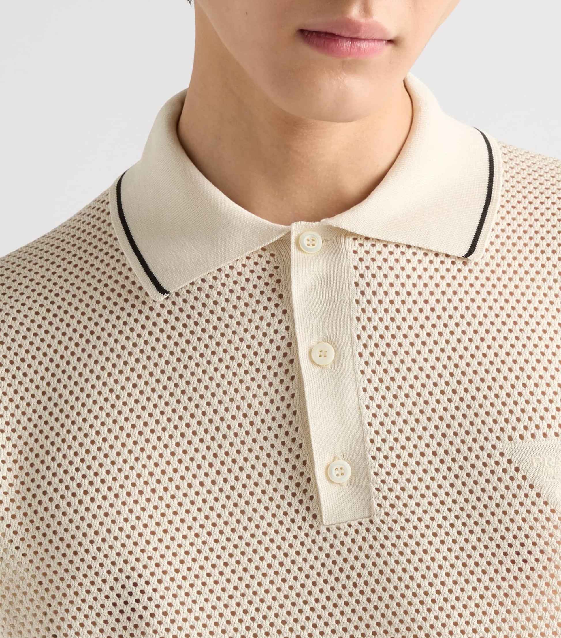 Prada Silk-Cotton Polo Shirt