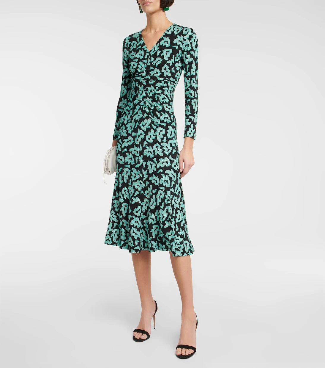 Diane von Furstenberg - Printed ruched midi dress