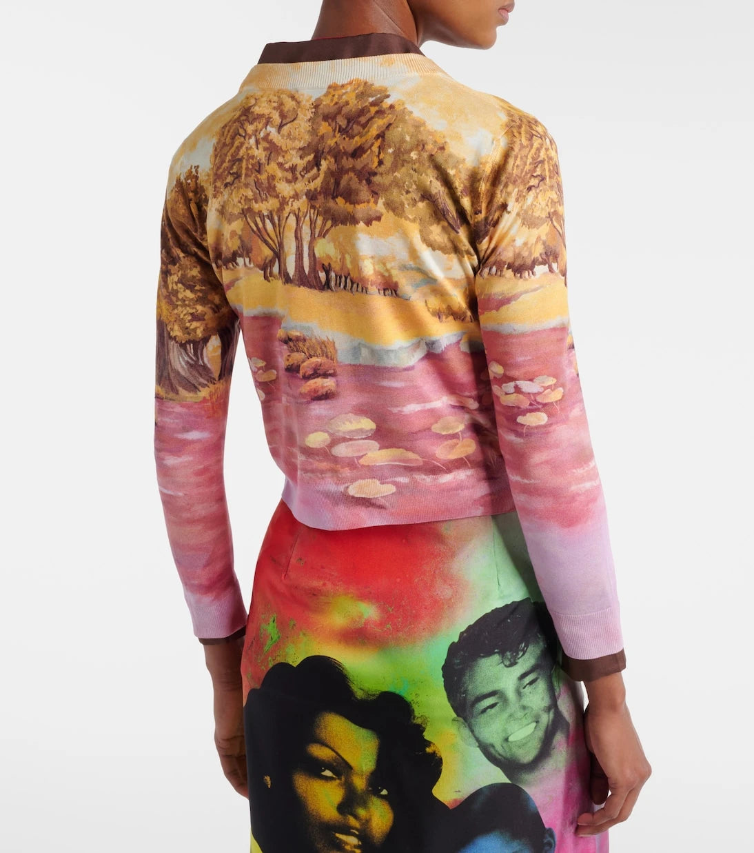 Versace - Printed silk cardigan