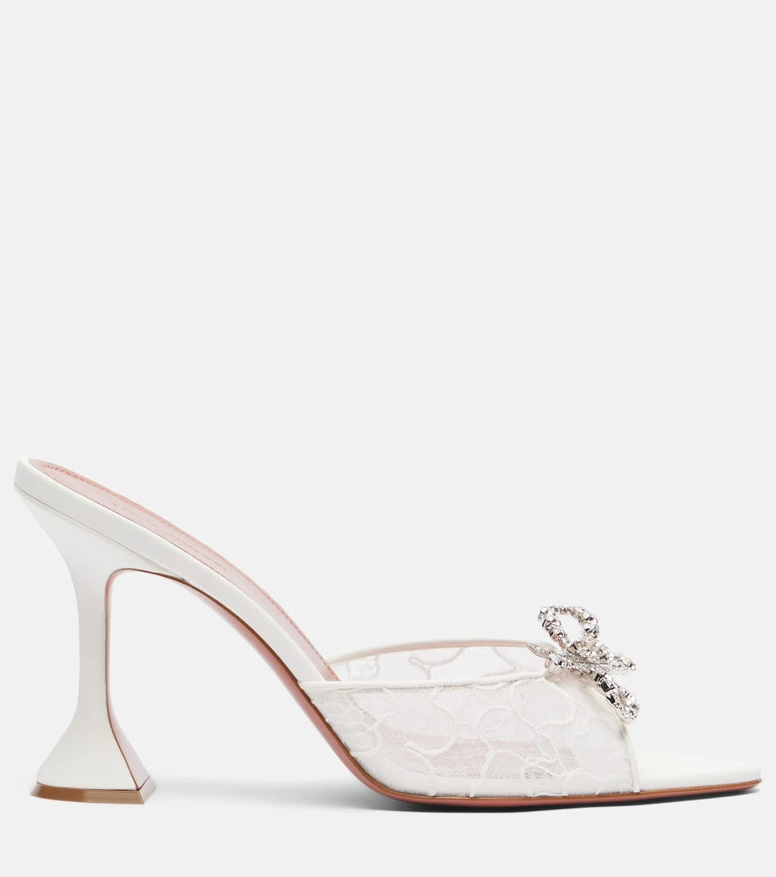 Amina Muaddi - Rosie embellished lace mules