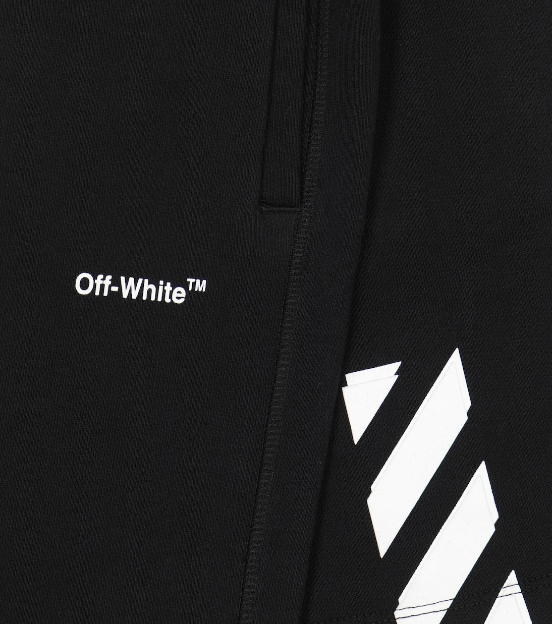 Off-White Kids - شورت رياضي قطني جيرسيه بشعار العلامة