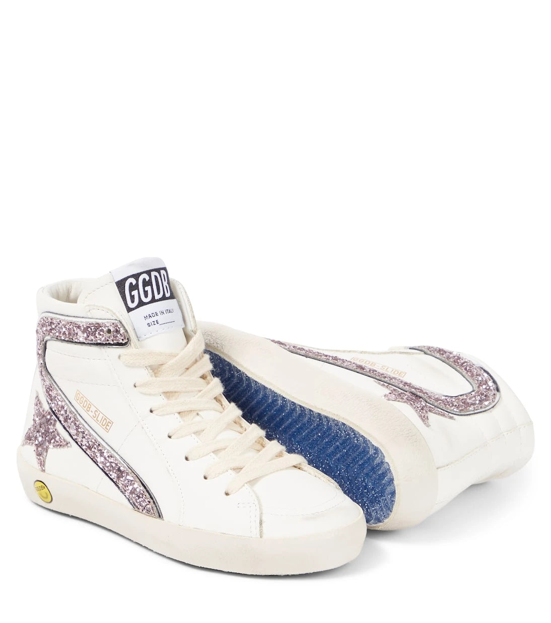 Golden Goose Kids - أحذية رياضية جلدية لامعة