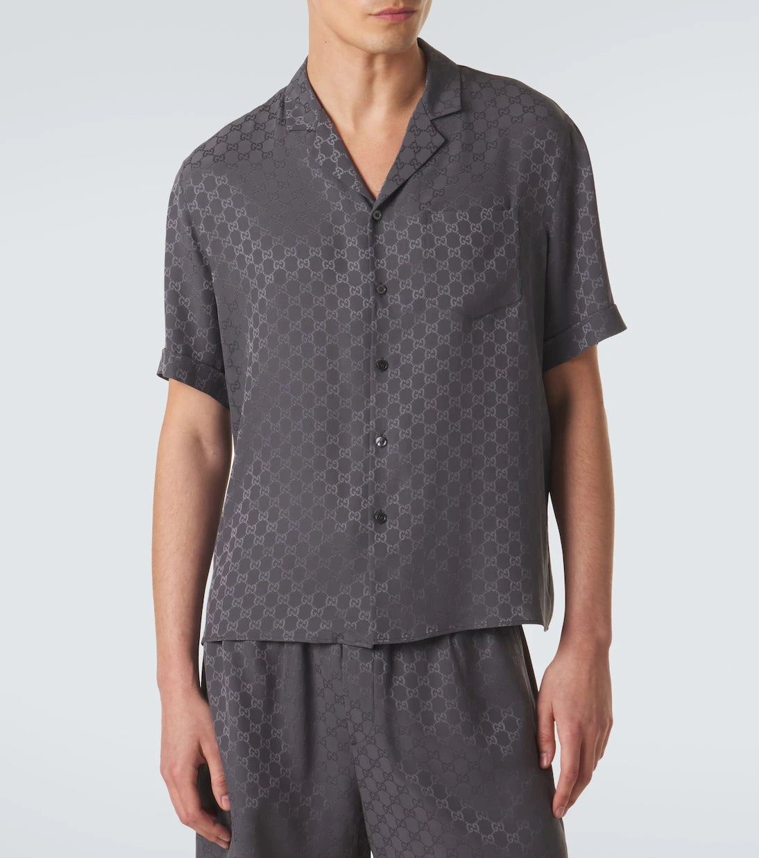 Gucci - GG silk jacquard bowling shirt