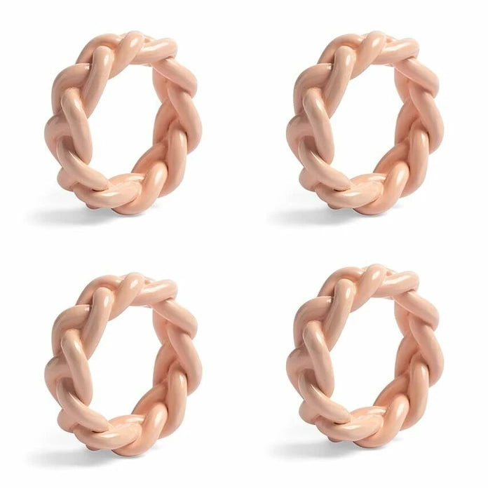 Рингове за салфетки &k amsterdam Braid Pink Set (4 броя)