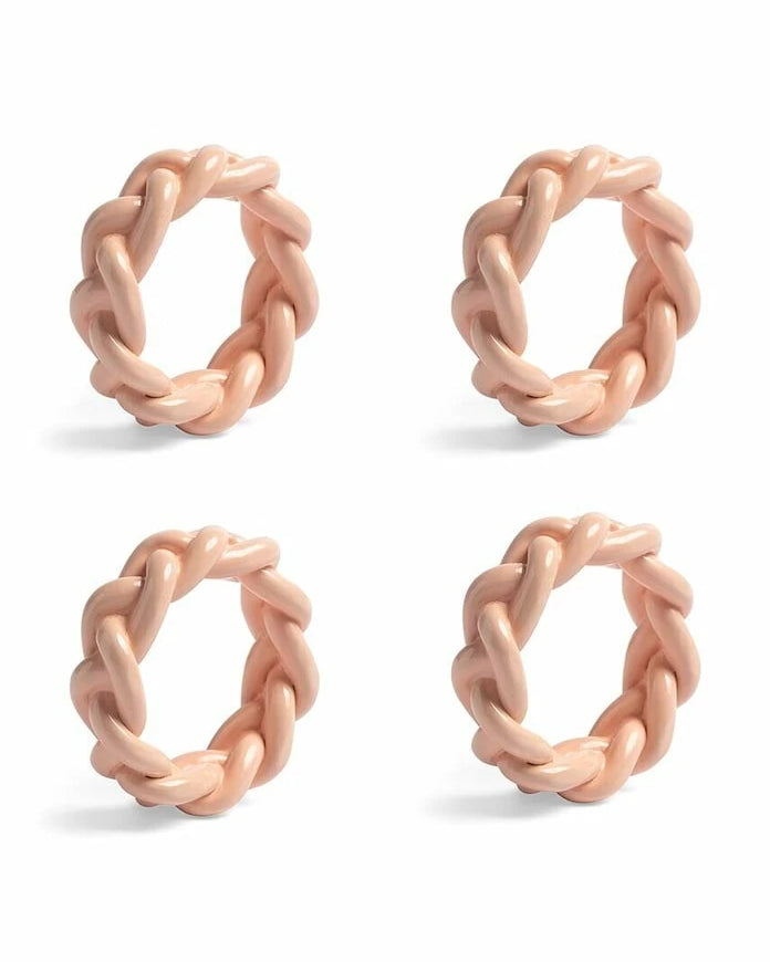 Peçete Halkaları &k amsterdam Braid Pink Set (4 Parça)