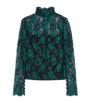Valentino Green Lace Floral Top