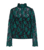 Valentino Green Lace Floral Top