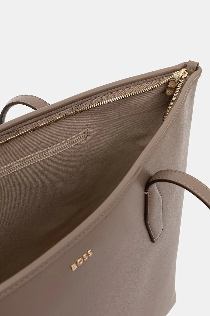 BOSS Sandy Zip Shopper kadın suni deri alışveriş çantası
