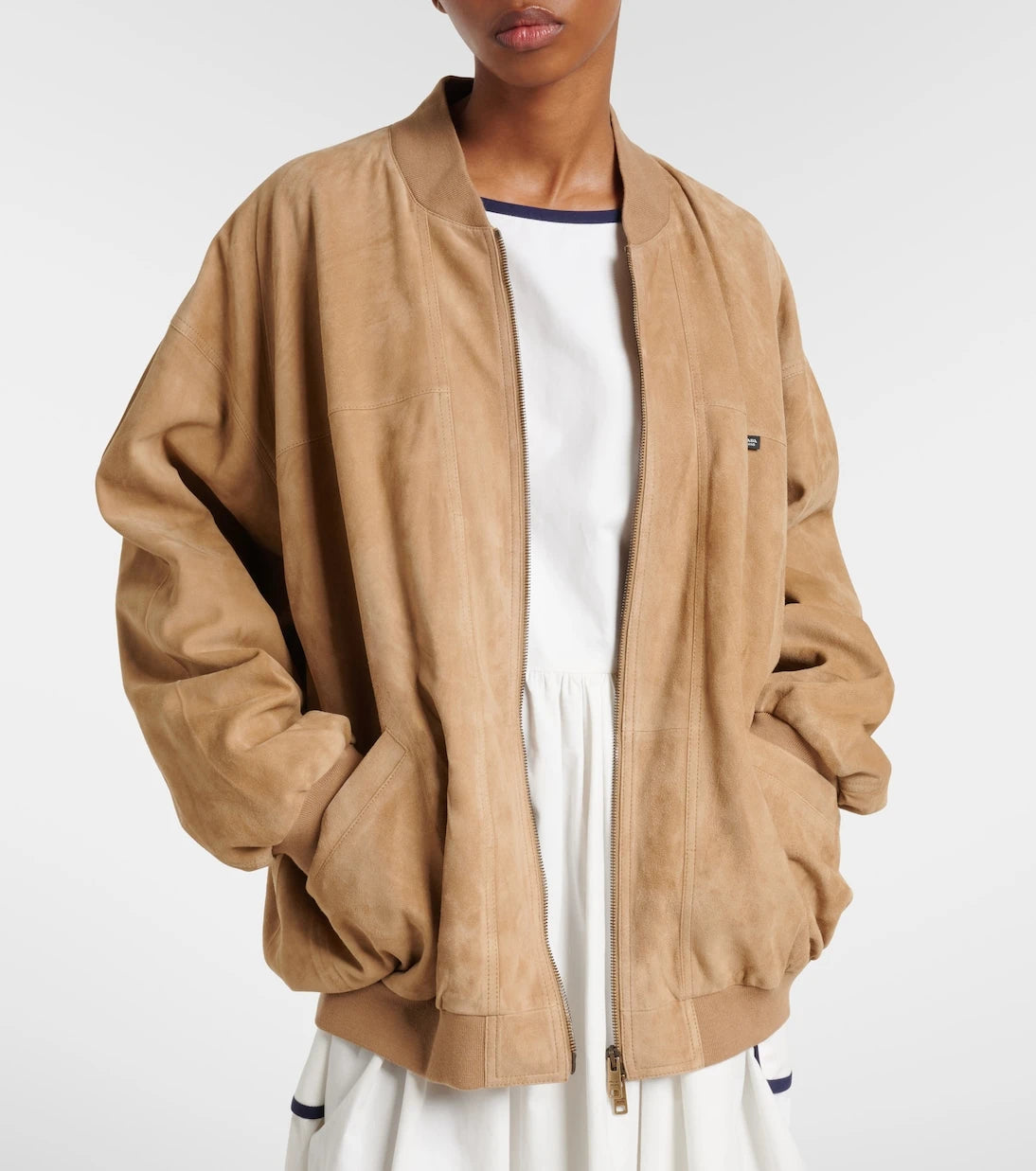 Prada - Suede blouson jacket